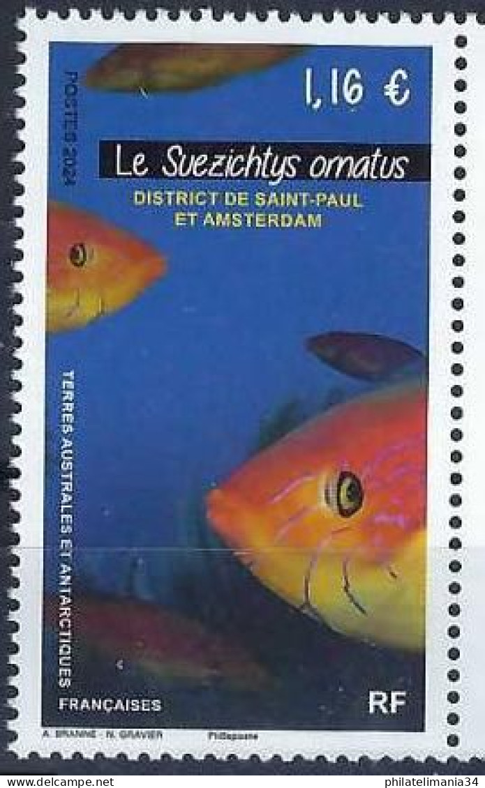 TAAF 2024 - Le Suezichtys Ornatus - Unused Stamps