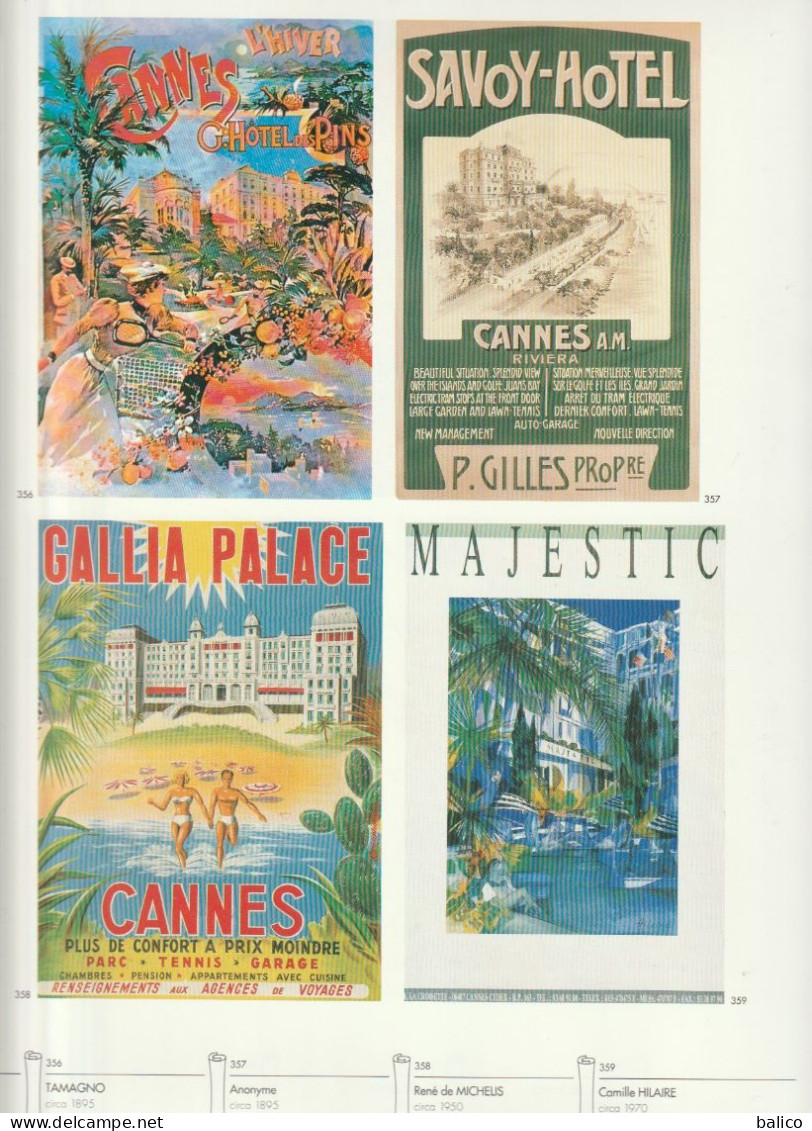 Pages Du Livre "AFFICHES D'AZUR" Alpes Maritimes  ( Recto Verso, Pages 289/290 ) LES HÔTELS - Afiches