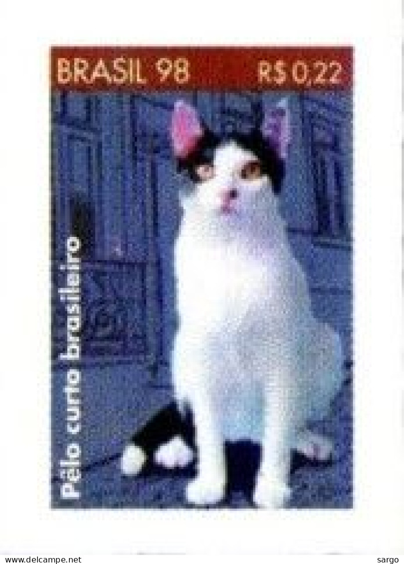 BRAZIL - 1999  - FAUNA - ANIMALS -  CAT - CATS - GATTI - 1 V - MNH - SELF ADESIVE - - Domestic Cats