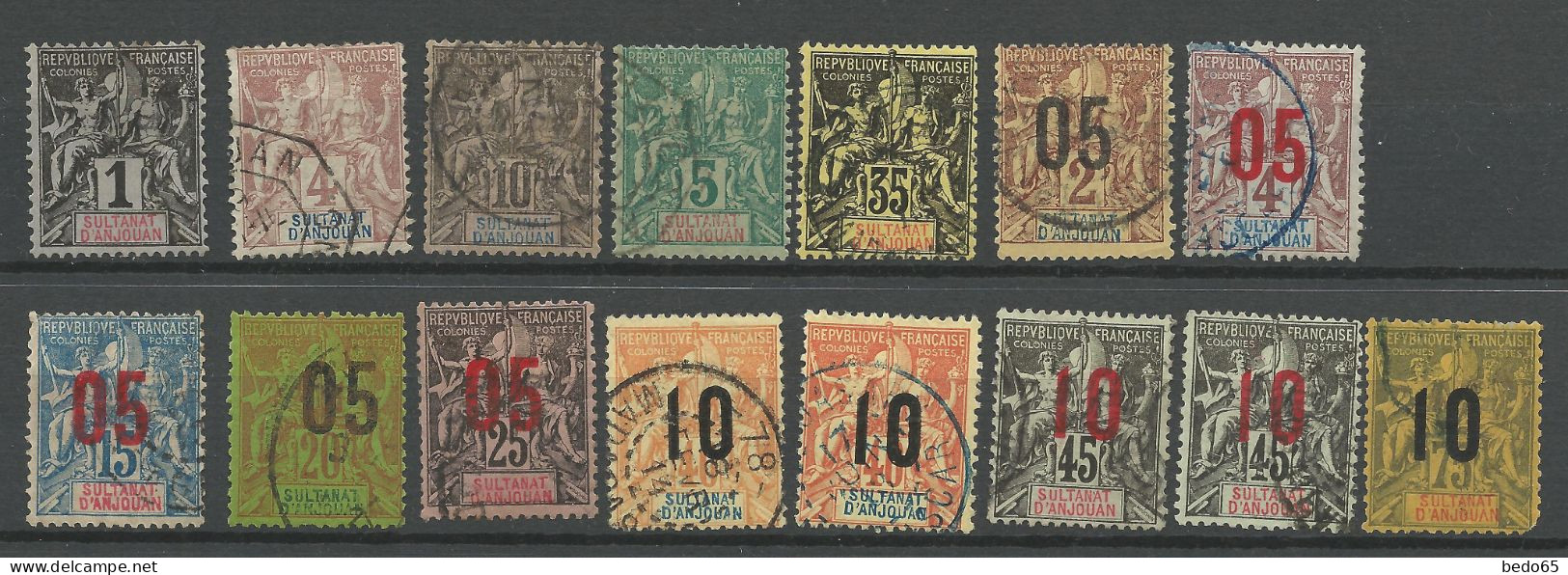 LOT ANJOUAN OBL / Used - Used Stamps