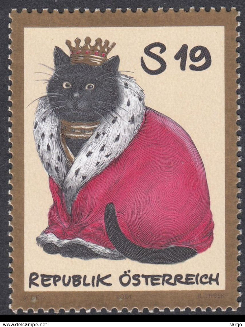 AUSTRIA - 2000  - FAUNA - ANIMALS -  CAT - CATS - GATTI - 1 V - MNH - - Katten