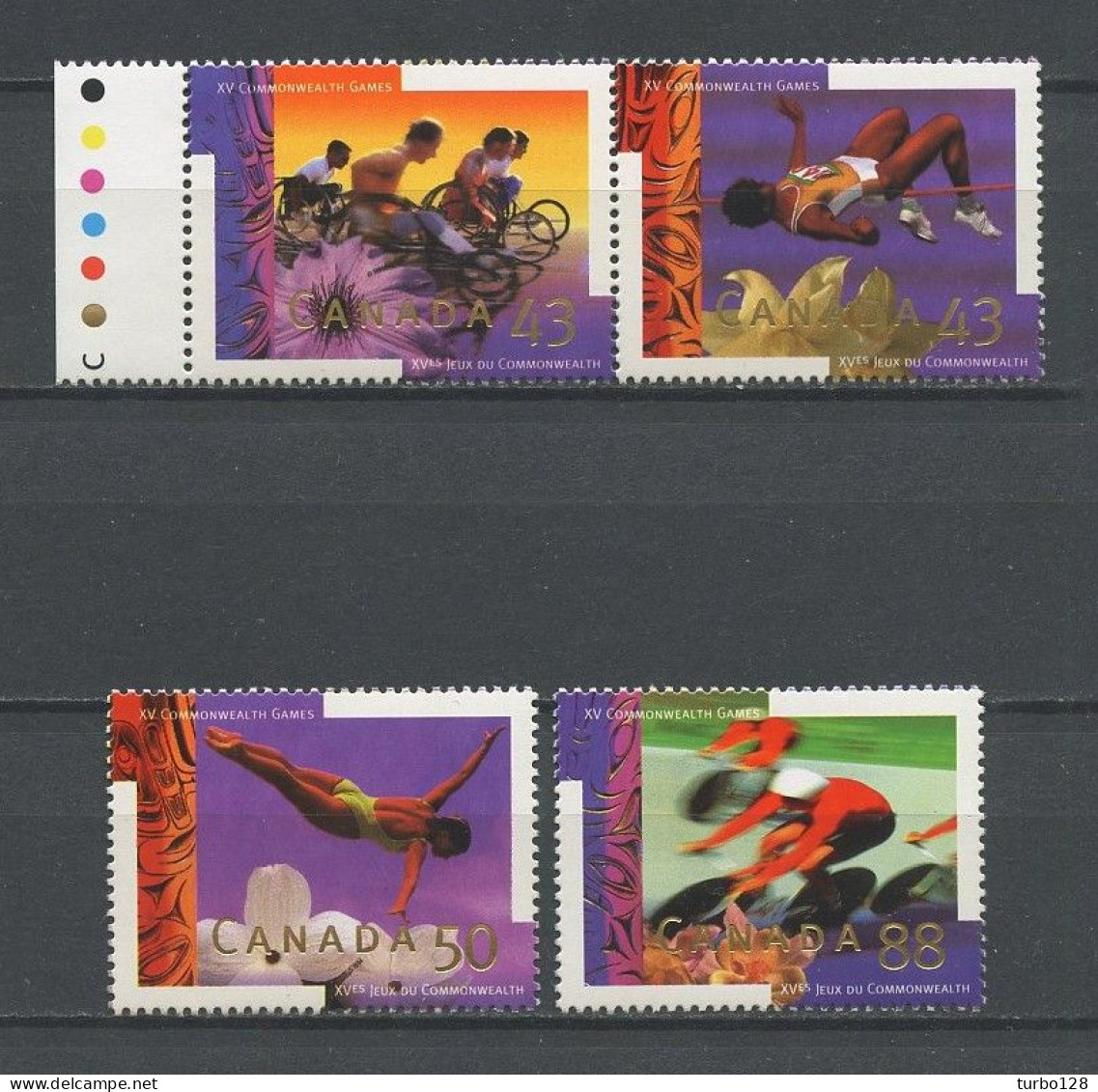 CANADA 1994 N° 1379/1382 ** Neufs MNH Superbes C 5 € Sports Jeux Du Commonwealth Cyclisme Plongeon Saut Marathon - Unused Stamps