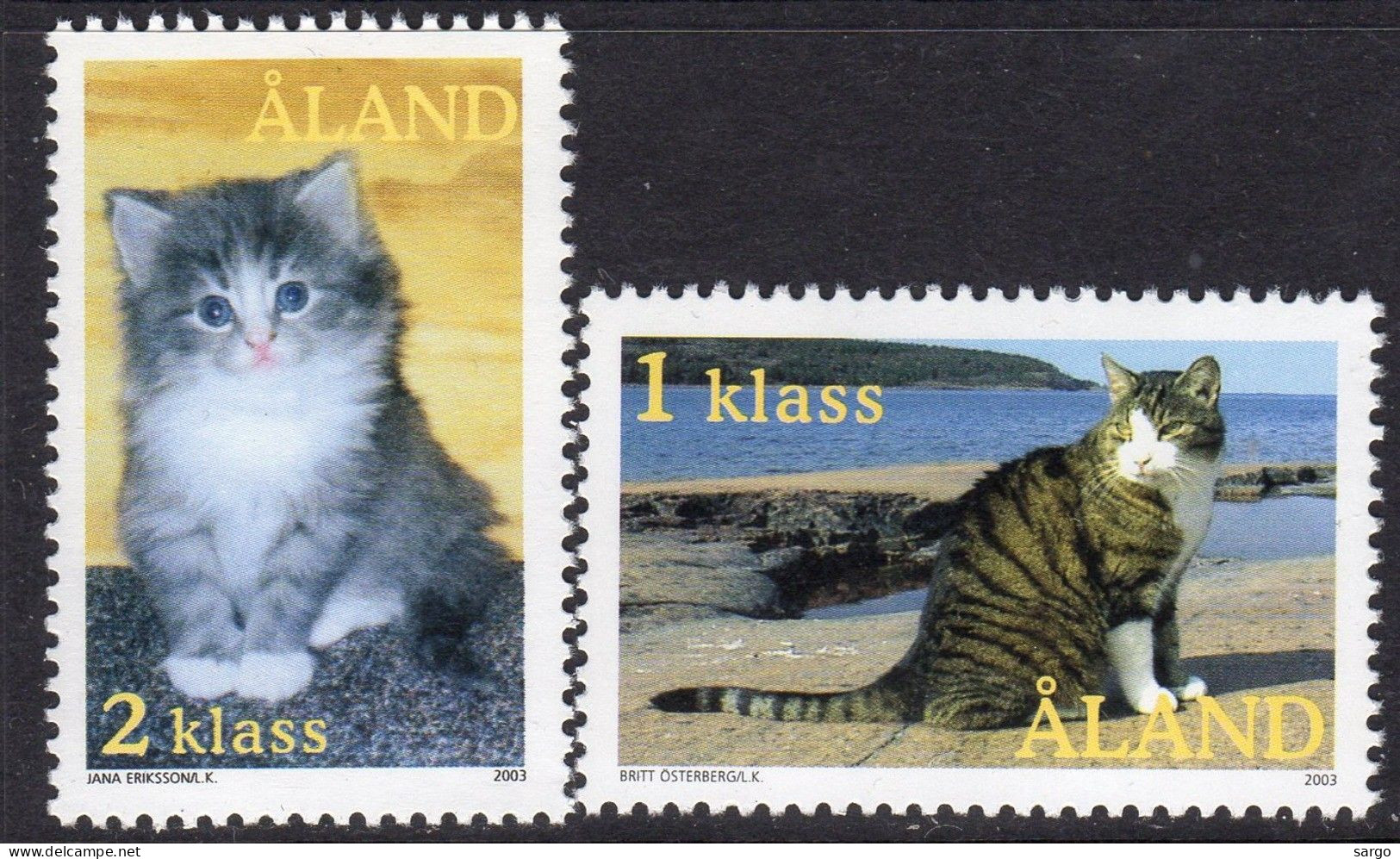 ALAND - 2003  - FAUNA - ANIMALS -  CAT - CATS - GATTI - 2 V - MNH - - Chats Domestiques