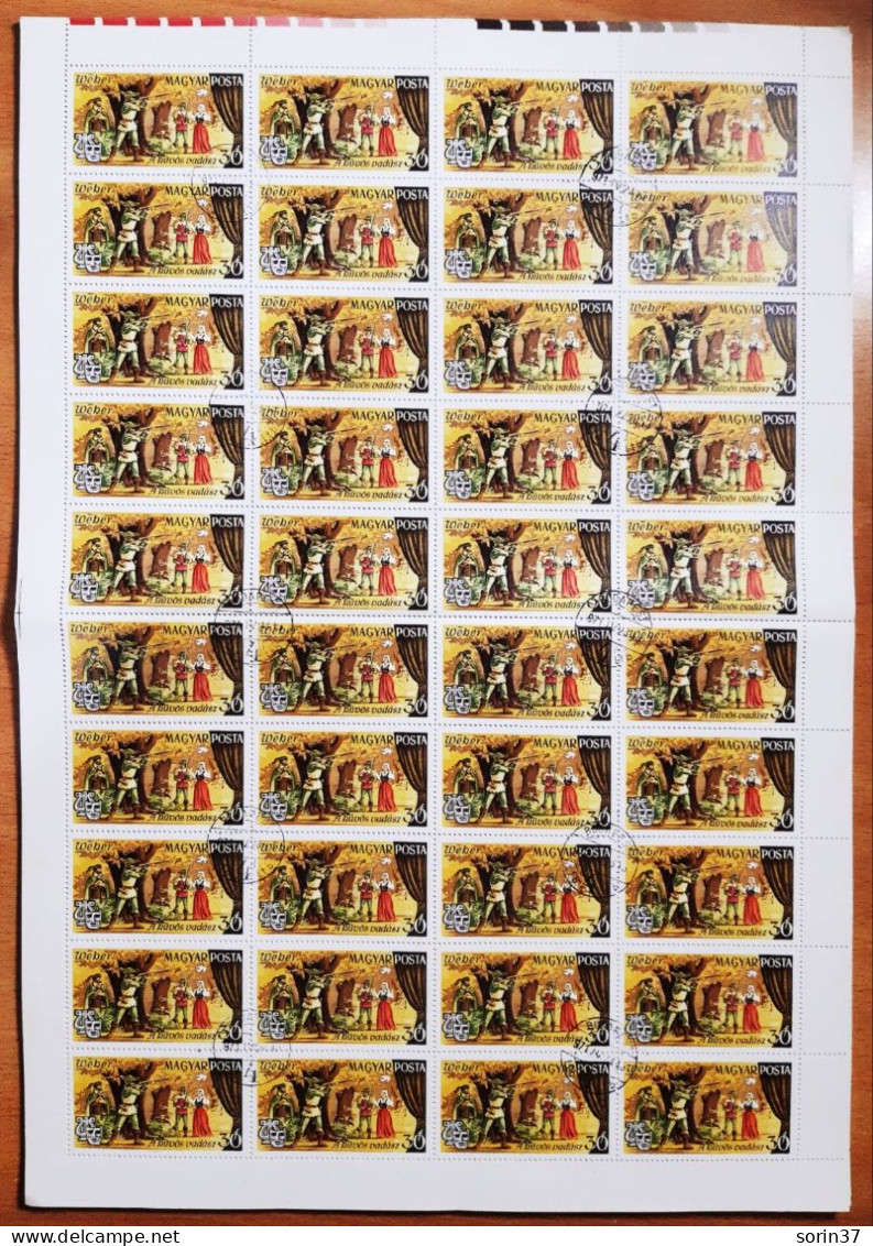 Hungria Pliego 40 Sellos Año 1967 Usado Teatro De La ópera - Used Stamps