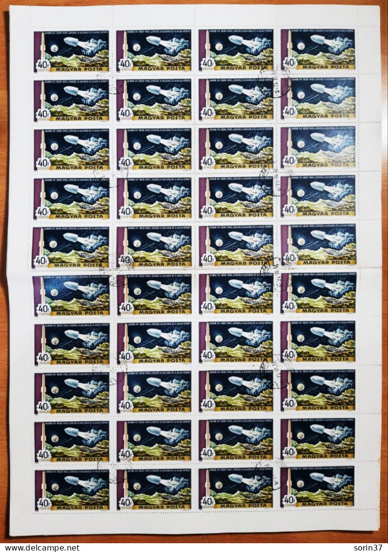 Hungria Pliego 40 Sellos Año 1969 Usado Cosmos - Used Stamps