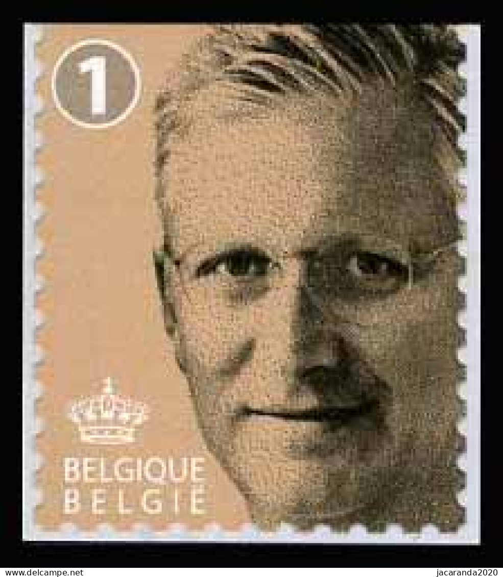 België 4841 - Koning Filip - Roi Philippe - Cijfer 1 - Zelfklevend - Autocollants - 2019 - Boven Ongetand - Neufs