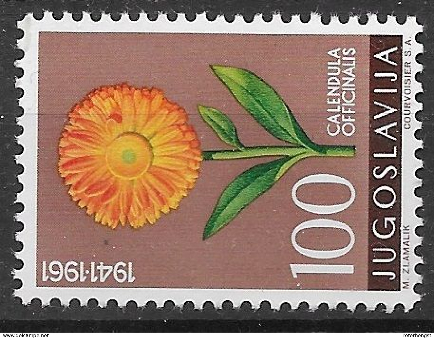 Yugoslavia Mnh ** 1961 Best From Flowers Set 19 Euros - Unused Stamps