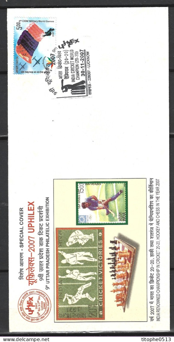 INDE. Superbe Enveloppe Commémorative De 2007. Cricket. - Cricket