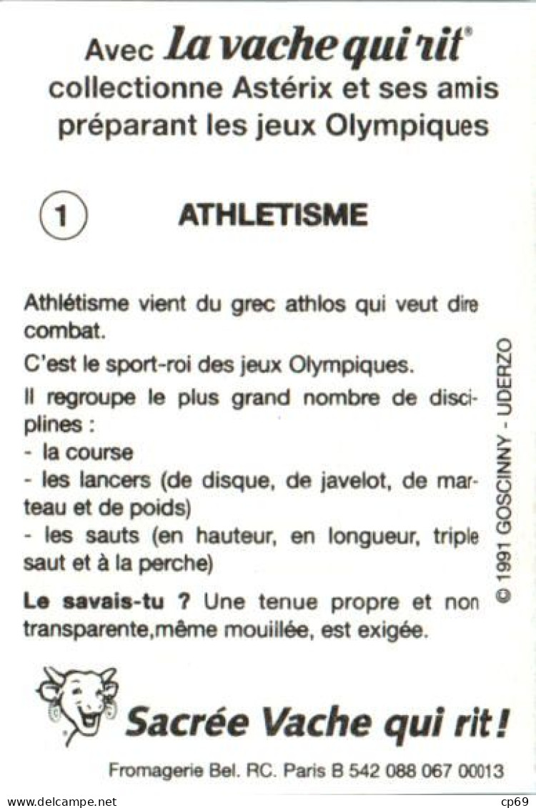 25 Images Publicitaires Série Complète Astérix Vache Qui Rit Fromage Autocollant Goscinny-Uderzo 1991 Sport 运动 Deporte - Werbeobjekte