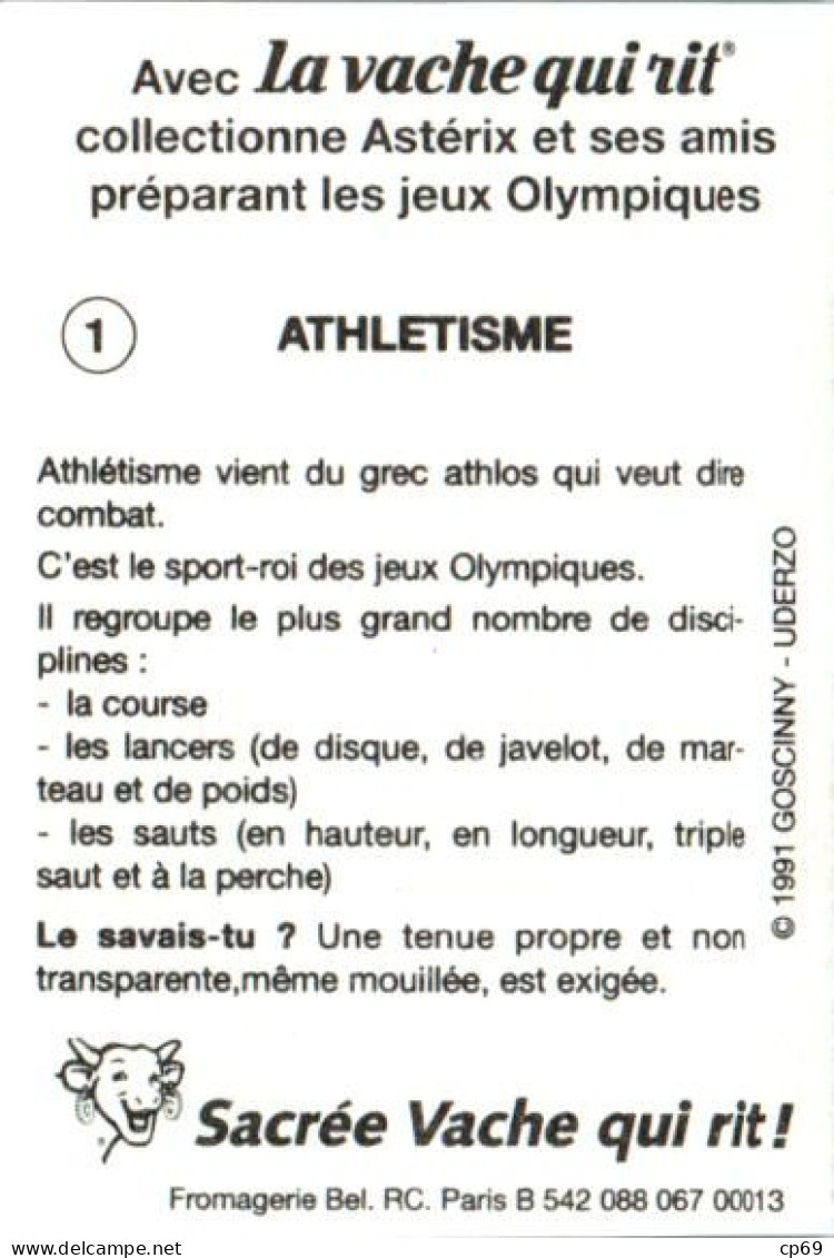 25 Images Publicitaires Série Complète Astérix Vache Qui Rit Fromage Autocollant Goscinny-Uderzo 1991 Sport 运动 Deporte - Objetos Publicitarios