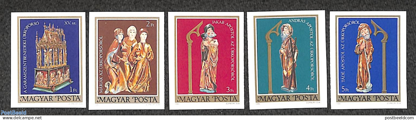 Hungary 1980 Religious Art Objects 5v Imperforated, Mint NH, Religion - Religion - Nuovi