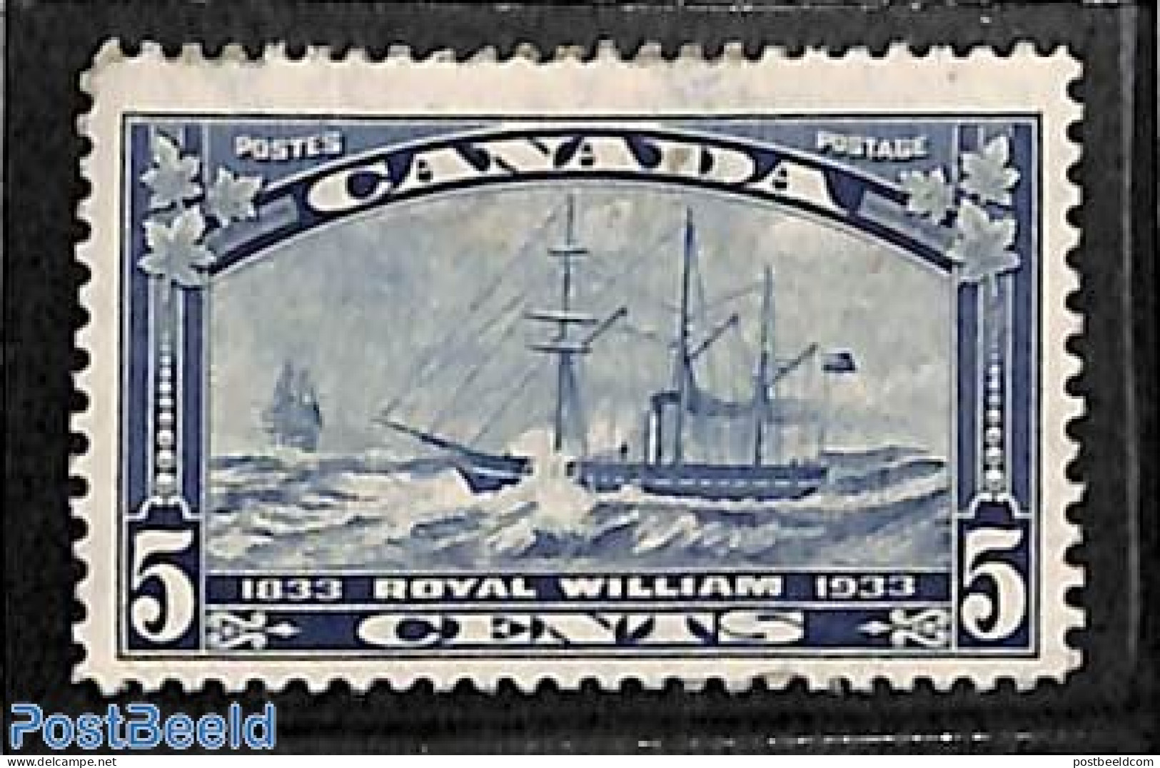 Canada 1933 Royal William 1v, Mint NH, Transport - Ships And Boats - Unused Stamps