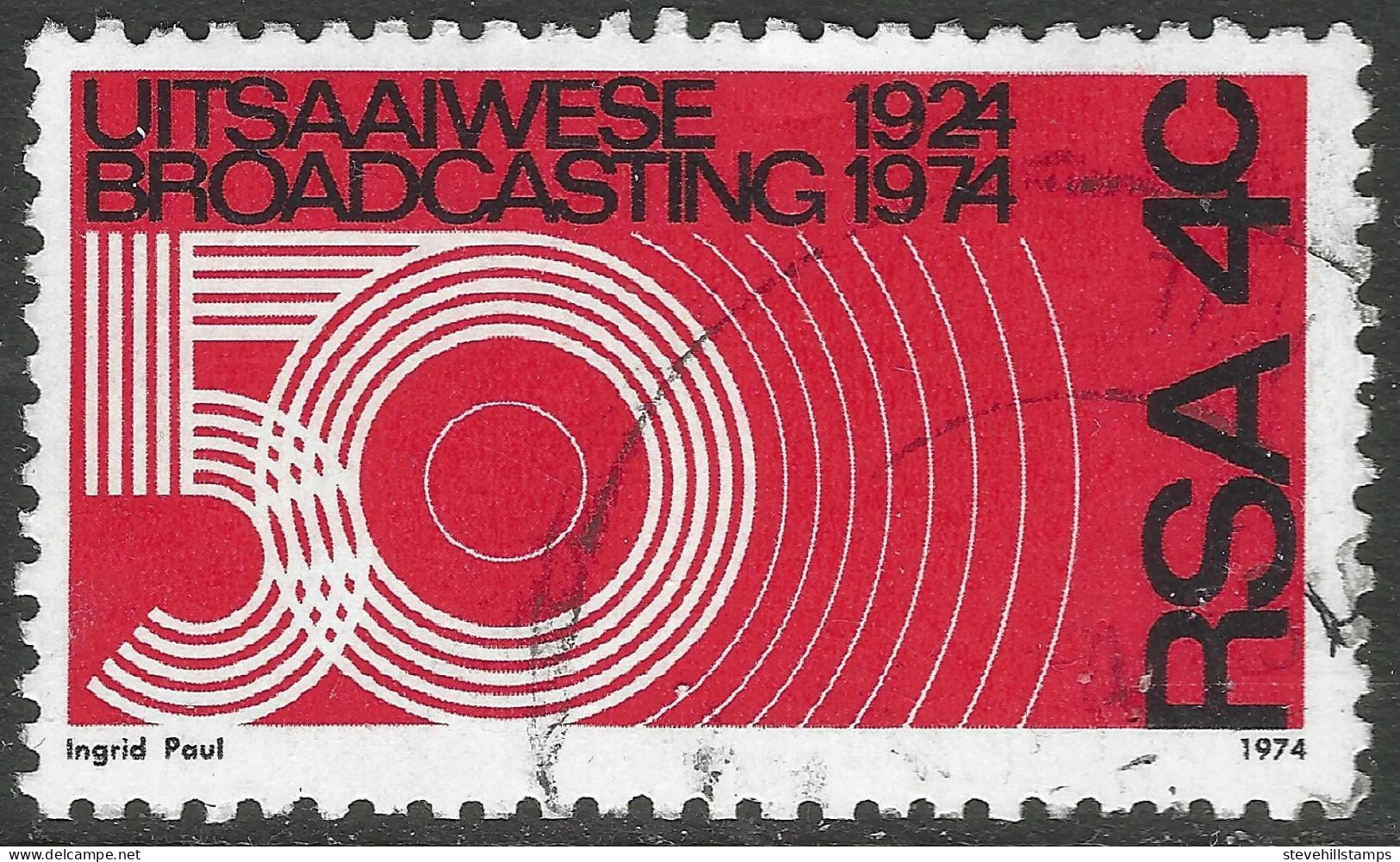 South Africa. 1974  50th Anniv. Of Broadcasting In South Africa. 4c Used. SG 345. M4006 - Usados