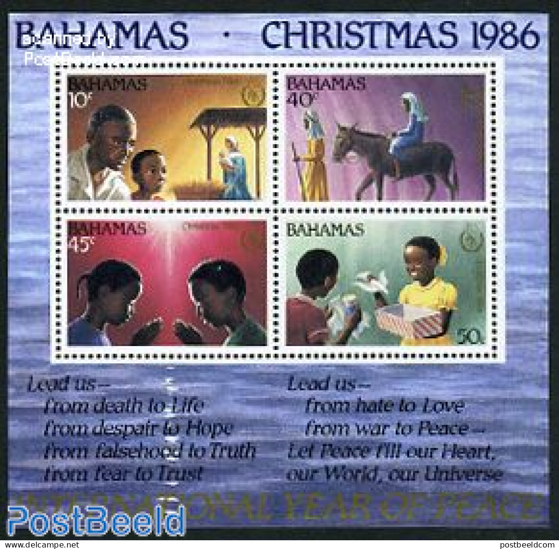 Bahamas 1986 Christmas S/s, Mint NH, Religion - Christmas - Navidad