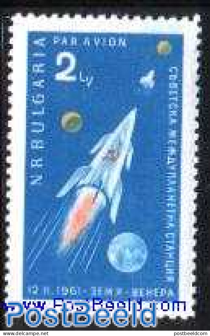 Bulgaria 1961 Venus Sonde 1v, Mint NH, Transport - Space Exploration - Unused Stamps