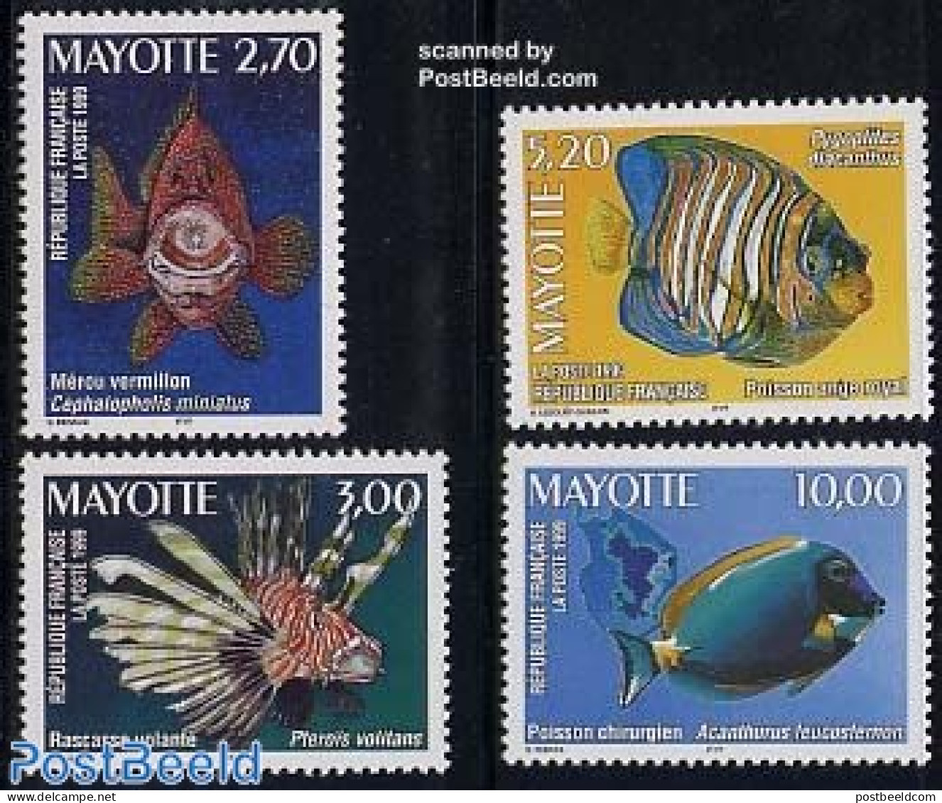 Mayotte 1999 Fish 4v, Mint NH, Nature - Fish - Fishes