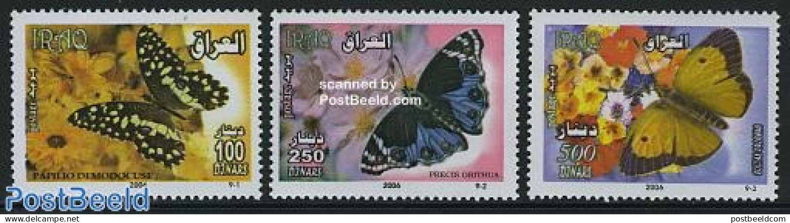 Iraq 2006 Butterflies 3v, Mint NH, Nature - Butterflies - Iraq
