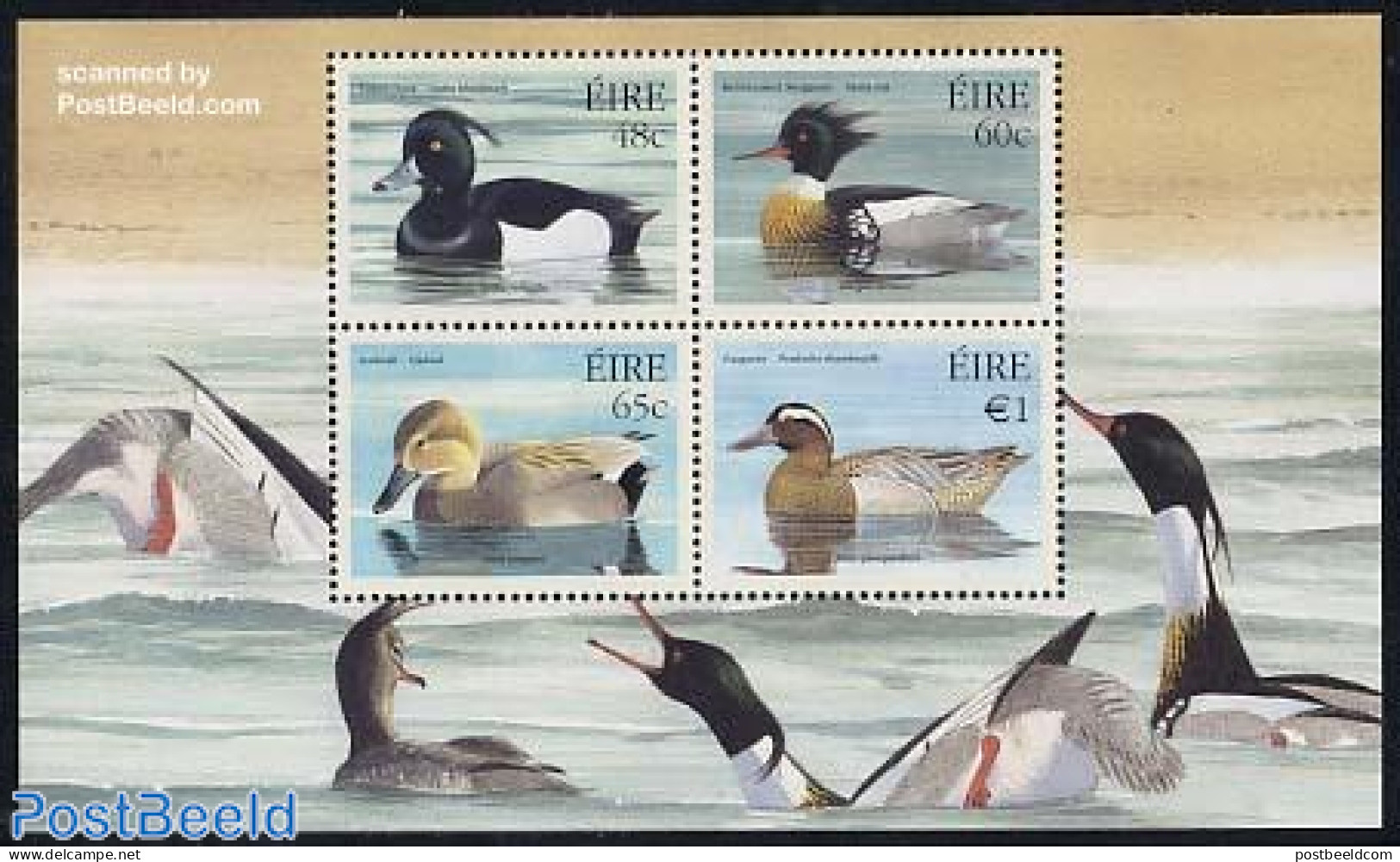 Ireland 2004 Ducks S/s, Mint NH, Nature - Birds - Ducks - Unused Stamps