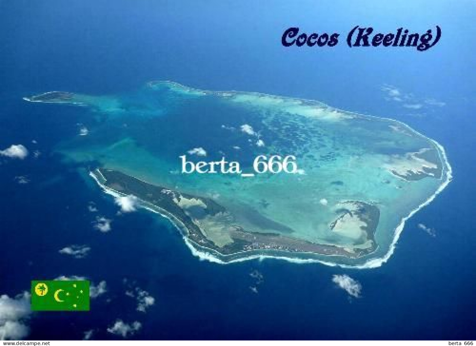 Cocos (Keeling) Islands Aerial View Australia New Postcard - Isole Cocos (Keeling)