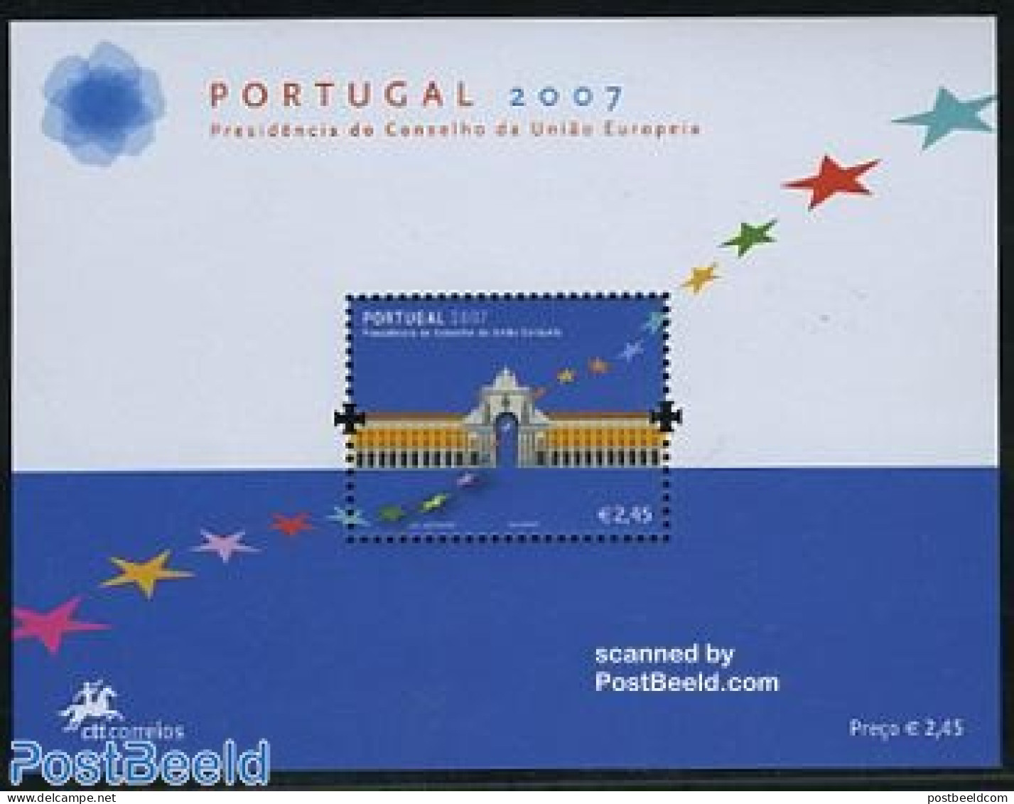 Portugal 2007 EU Presedency S/s, Mint NH, History - Europa Hang-on Issues - Ungebraucht