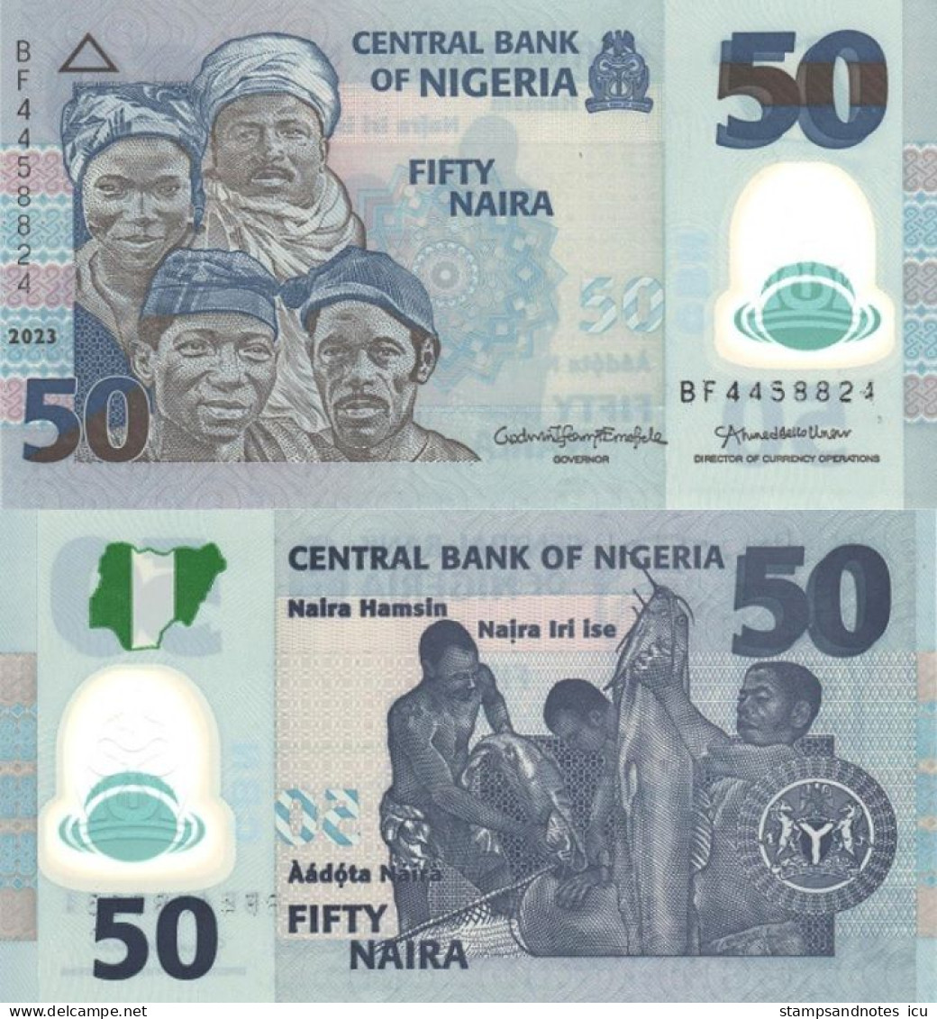 NIGERIA 50 Naira 2023 P 40 UNC POLY - Nigeria