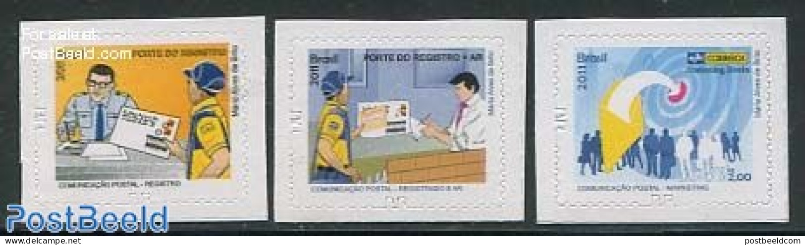Brazil 2011 Postal Service 3v S-a, Mint NH, Post - Neufs