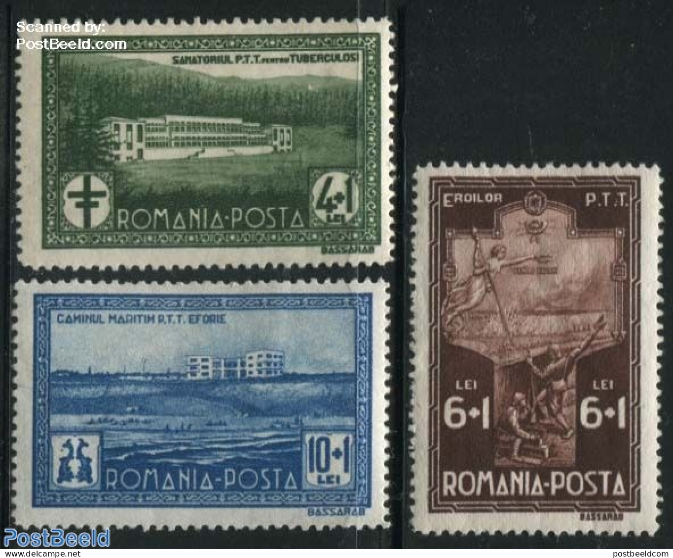 Romania 1932 Postal Tourism 3v, Unused (hinged), Health - Various - Health - Post - Tourism - Ongebruikt