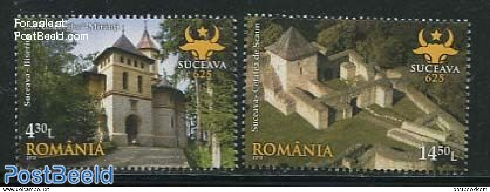 Romania 2013 625 Years Suceava 2v, Mint NH, Art - Castles & Fortifications - Nuovi