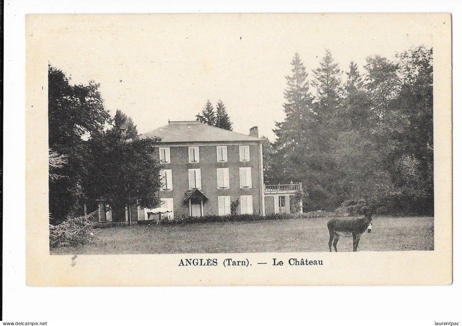 Anglès - Le Château - édit. Non Identifié  + Verso - Angles