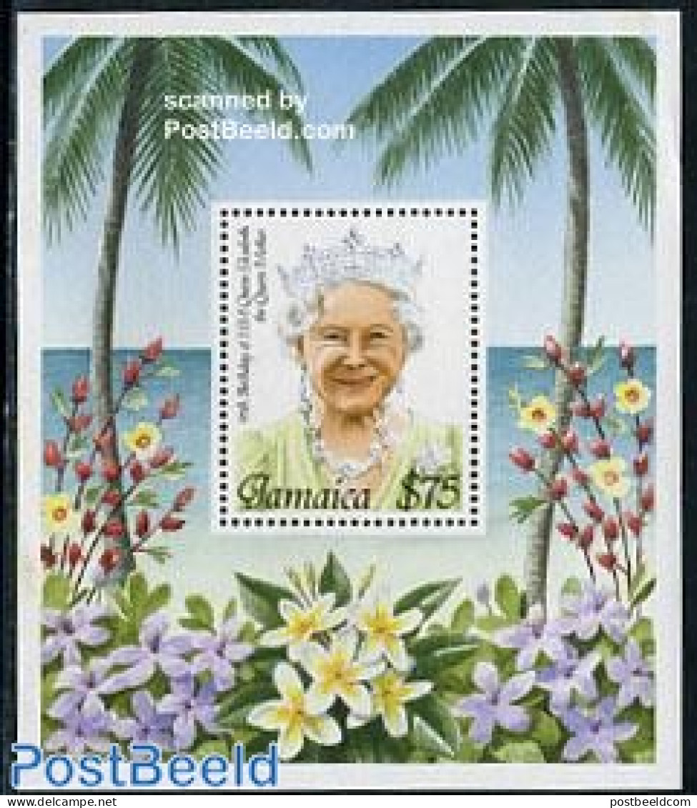 Jamaica 1995 Queen Mother S/s, Mint NH, History - Kings & Queens (Royalty) - Familias Reales