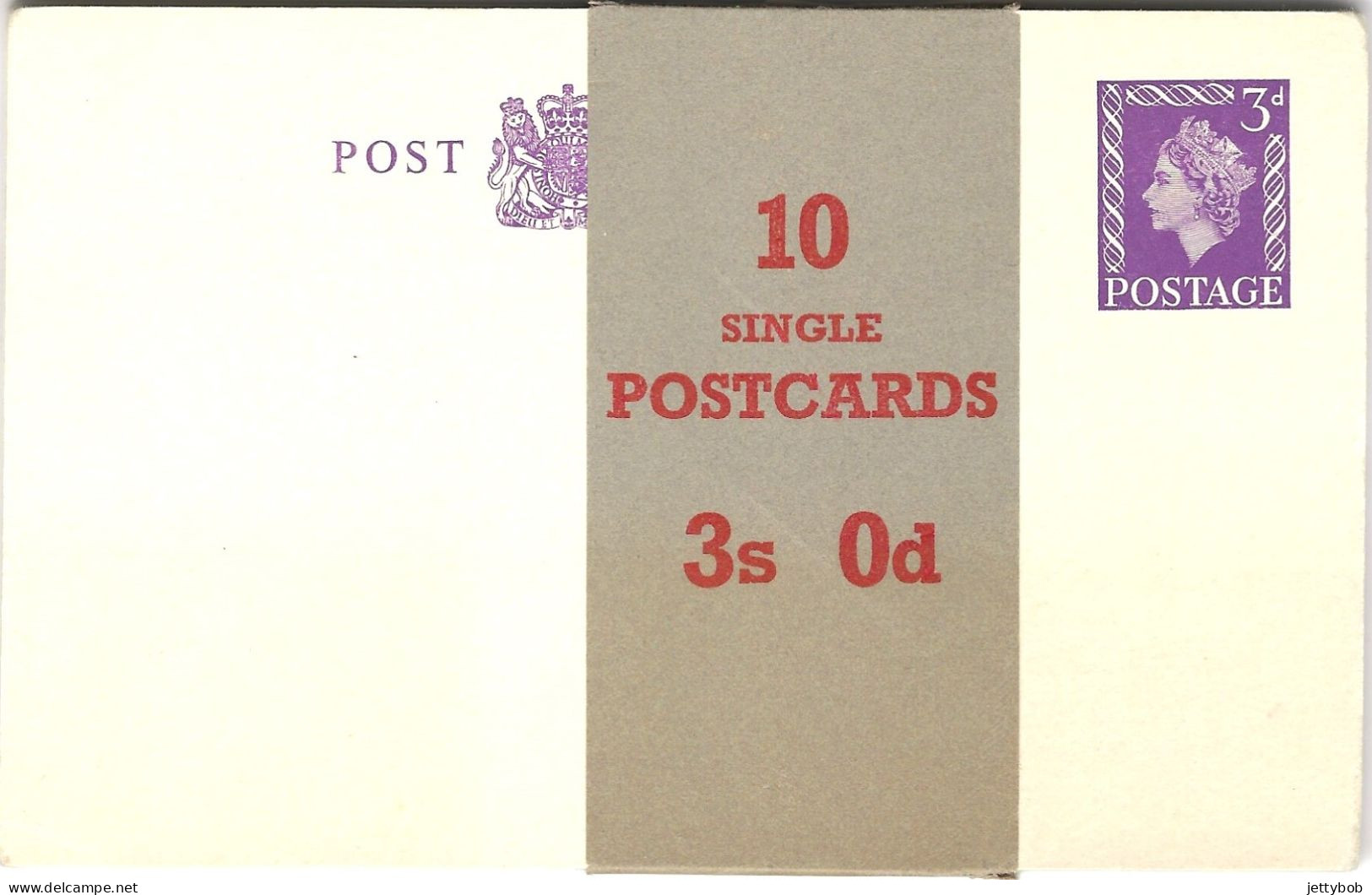 GB QEII Complete Pack Of 10 X 3d Postal Stationery Cards With Original Sales Band Unused - Entiers Postaux