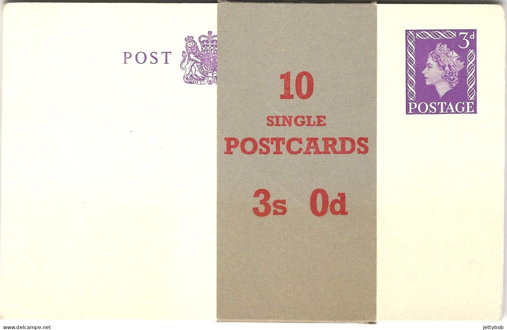 GB QEII Complete Pack Of 10 X 3d Postal Stationery Cards With Original Sales Band Unused - Postwaardestukken