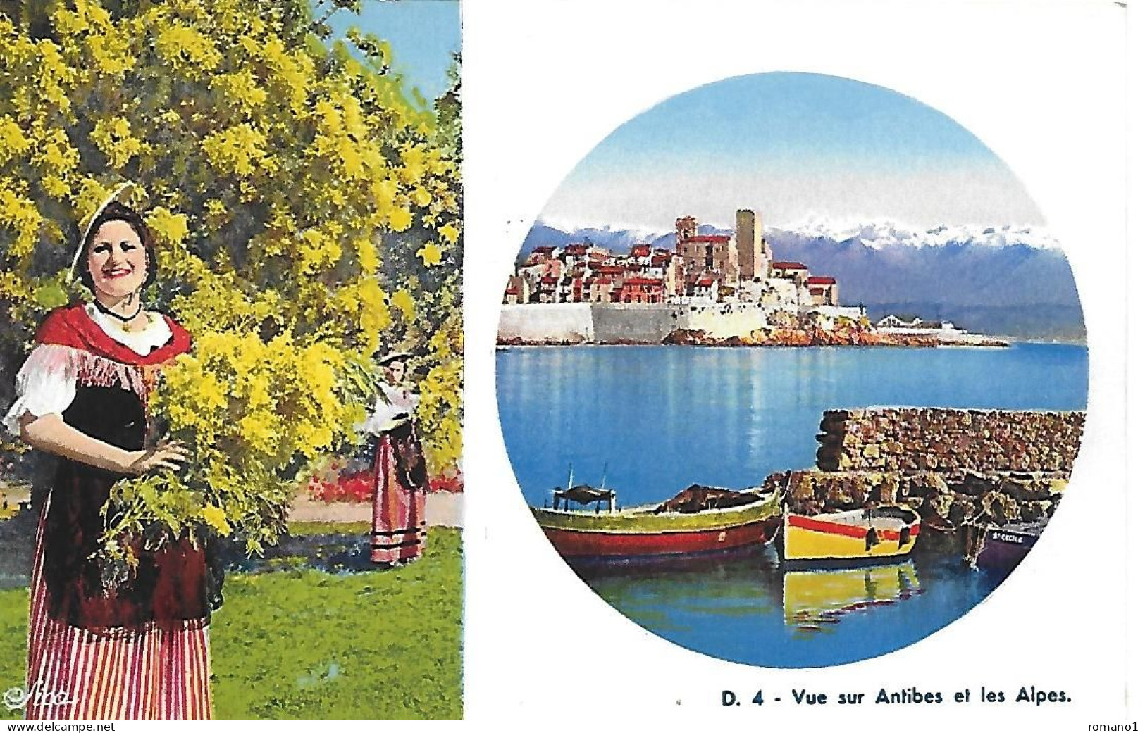 06)  ANTIBES - Vue Sur Antibes Et Les Alpes - Antibes - Vieille Ville