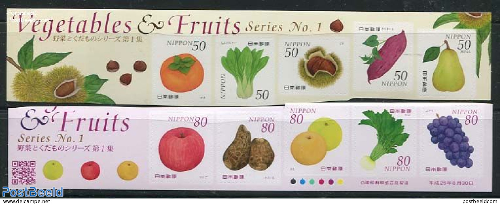 Japan 2013 Vegetables & Fruit 10v S-a, Mint NH, Health - Nature - Food & Drink - Fruit - Neufs