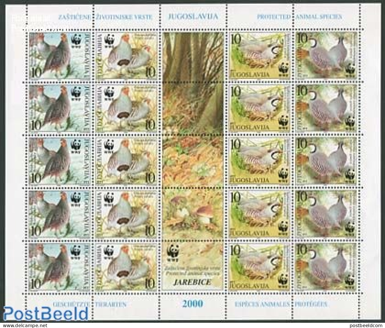 Yugoslavia 2000 WWF, Birds M/s, Mint NH, Nature - Birds - World Wildlife Fund (WWF) - Nuovi