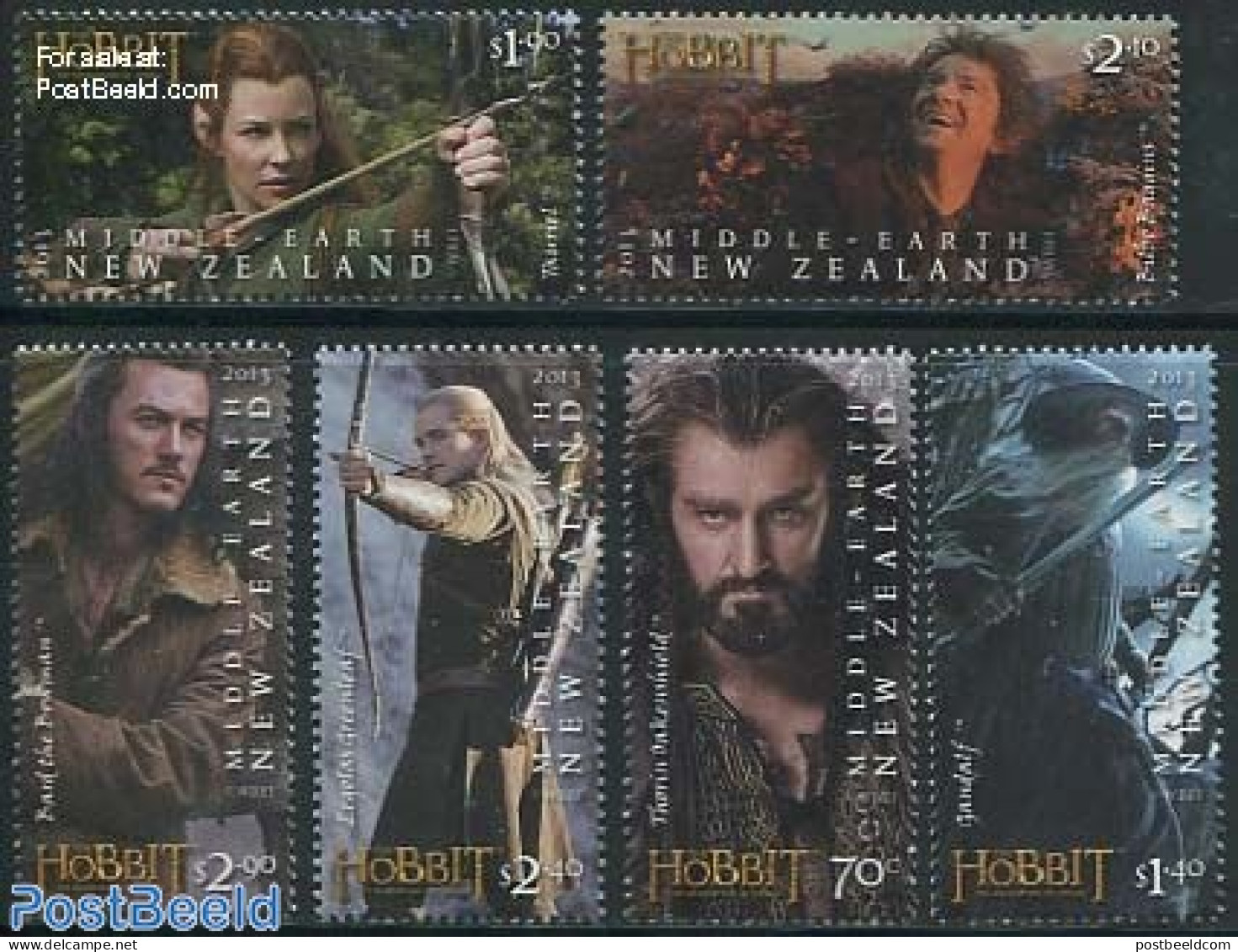 New Zealand 2013 Middle Earth 6v, Mint NH, Performance Art - Film - Movie Stars - Art - Science Fiction - Ungebraucht