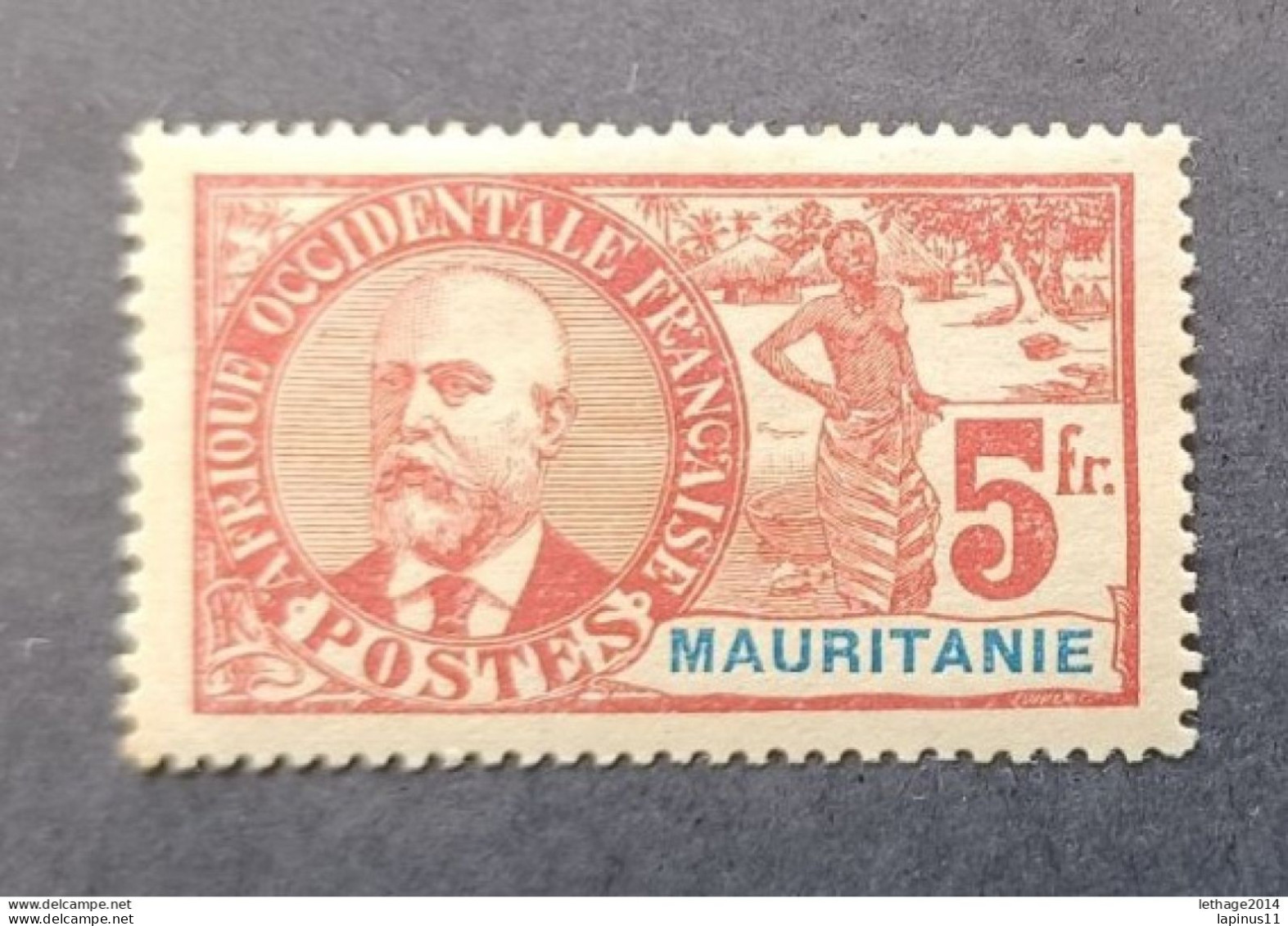 COLONIE FRANCE MAURITANIE 1906 GOUVERNEUR GENERAL NOEL EUGENE BALLAY MAURITANIE EN ROUGE CAT YVERT N 16 MNHL VERY RARE - Neufs