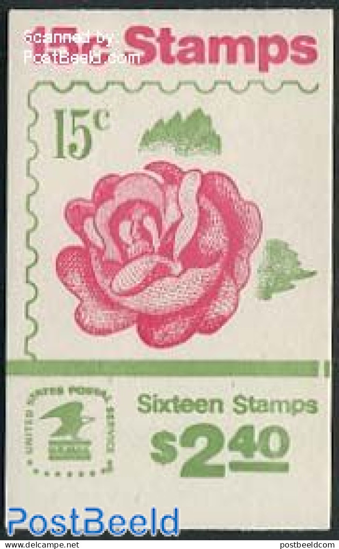 United States Of America 1978 Roses Booklet, Mint NH, Nature - Flowers & Plants - Roses - Stamp Booklets - Unused Stamps