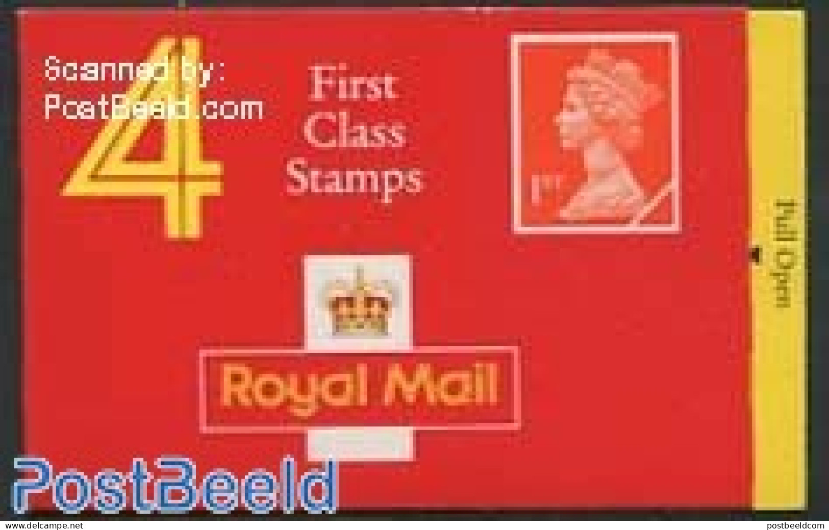 Great Britain 1990 Definitives Booklet, 4x1st, Walsall, Freepost London Inside, Mint NH, Stamp Booklets - Neufs