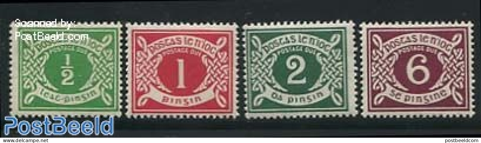 Ireland 1925 Postage Due 4v, Mint NH - Andere & Zonder Classificatie