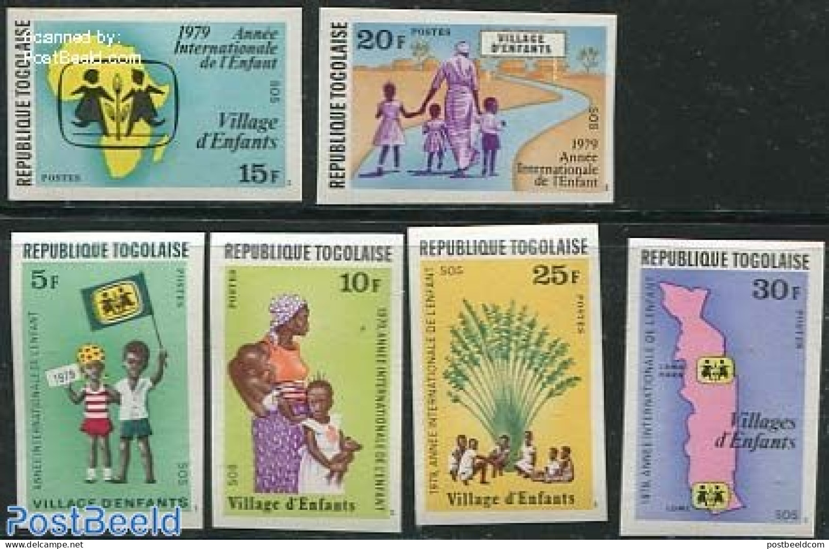 Togo 1979 Year Of The Child 6v, Imperforated, Mint NH, Various - Maps - Aardrijkskunde