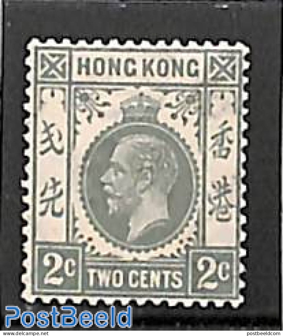 Hong Kong 1931 2c, Grey, WM Mult.Script-CA, Stamp Out Of Set, Unused (hinged) - Ongebruikt