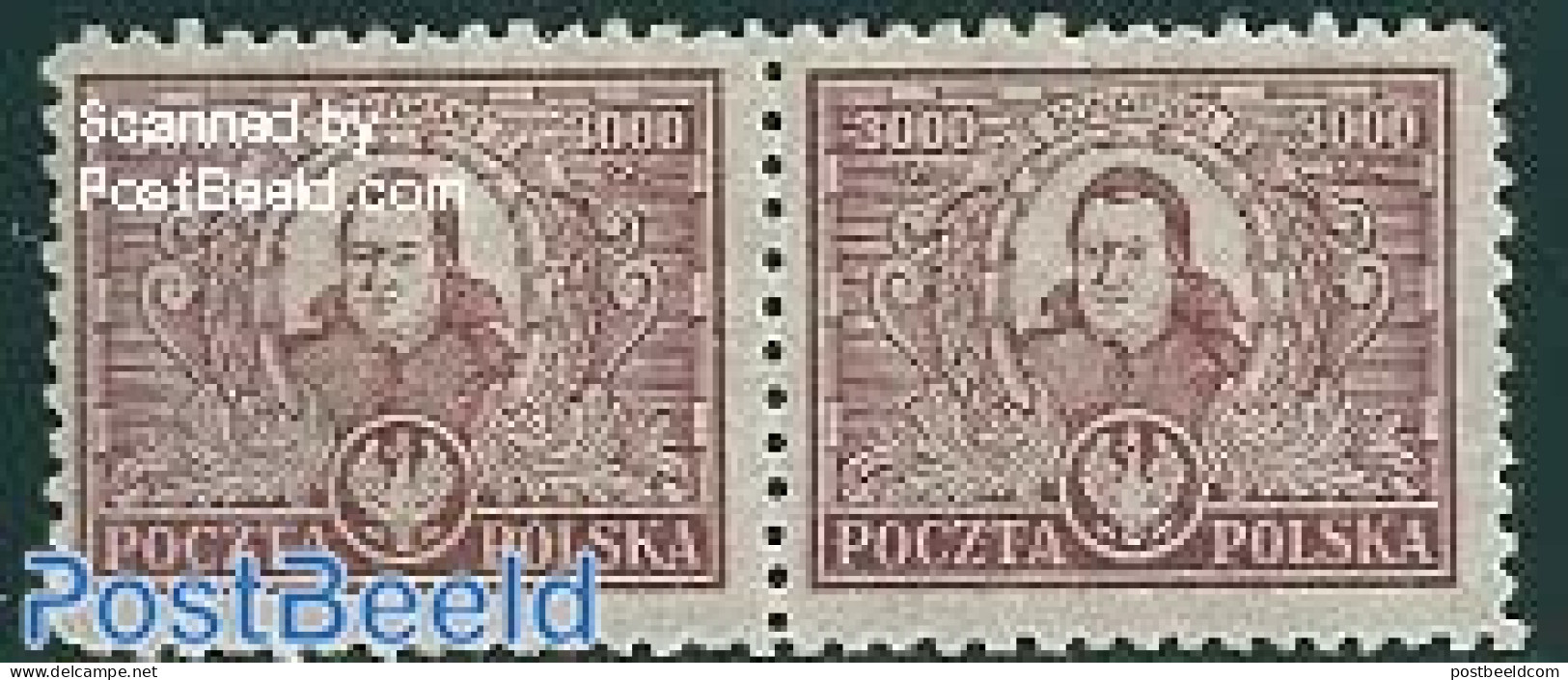 Poland 1923 S. Konarski 1v, Plate Flaw; KONAPSKI, Mint NH - Nuevos
