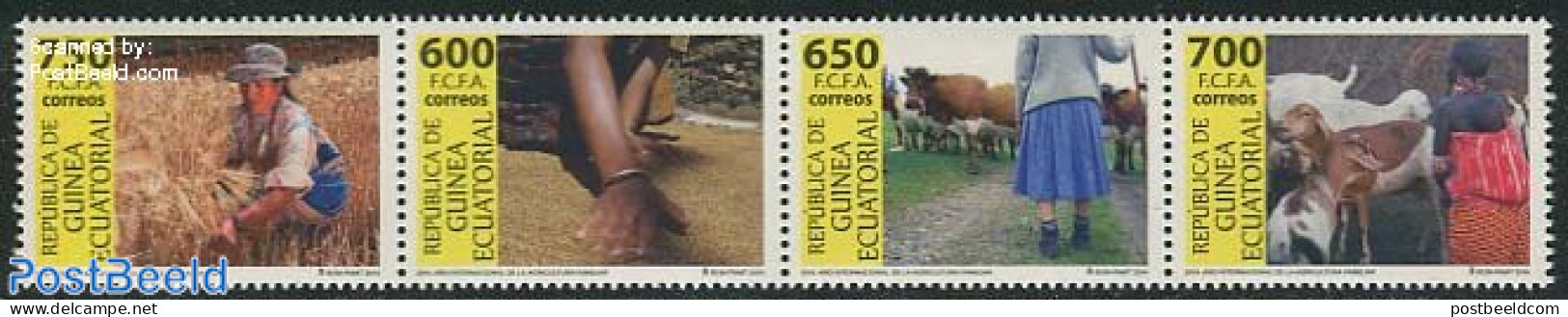 Equatorial Guinea 2014 Agriculture 4v [:::], Mint NH, Nature - Various - Cattle - Agriculture - Agricultura