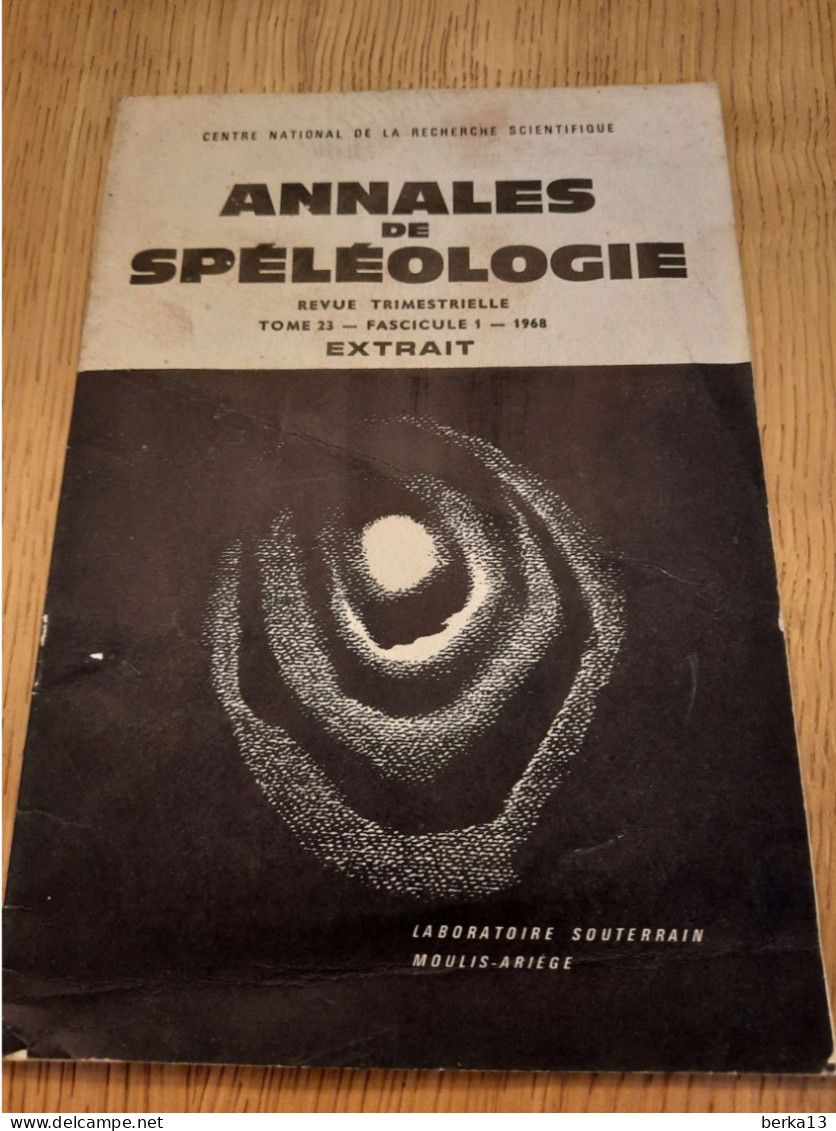 Revue Annales De Spéléologie Tome 23-Fascicule 1-1968 - Science