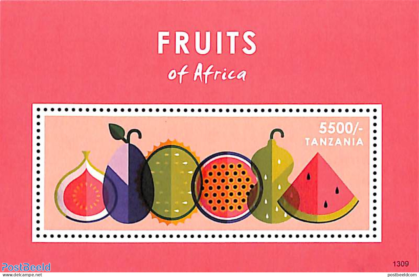Tanzania 2013 Fruits S/s, Mint NH, Nature - Fruit - Fruits