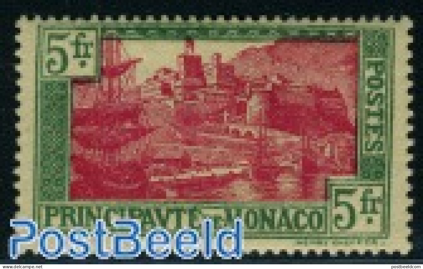 Monaco 1925 5Fr, Stamp Out Of Set, Mint NH, Transport - Ships And Boats - Neufs