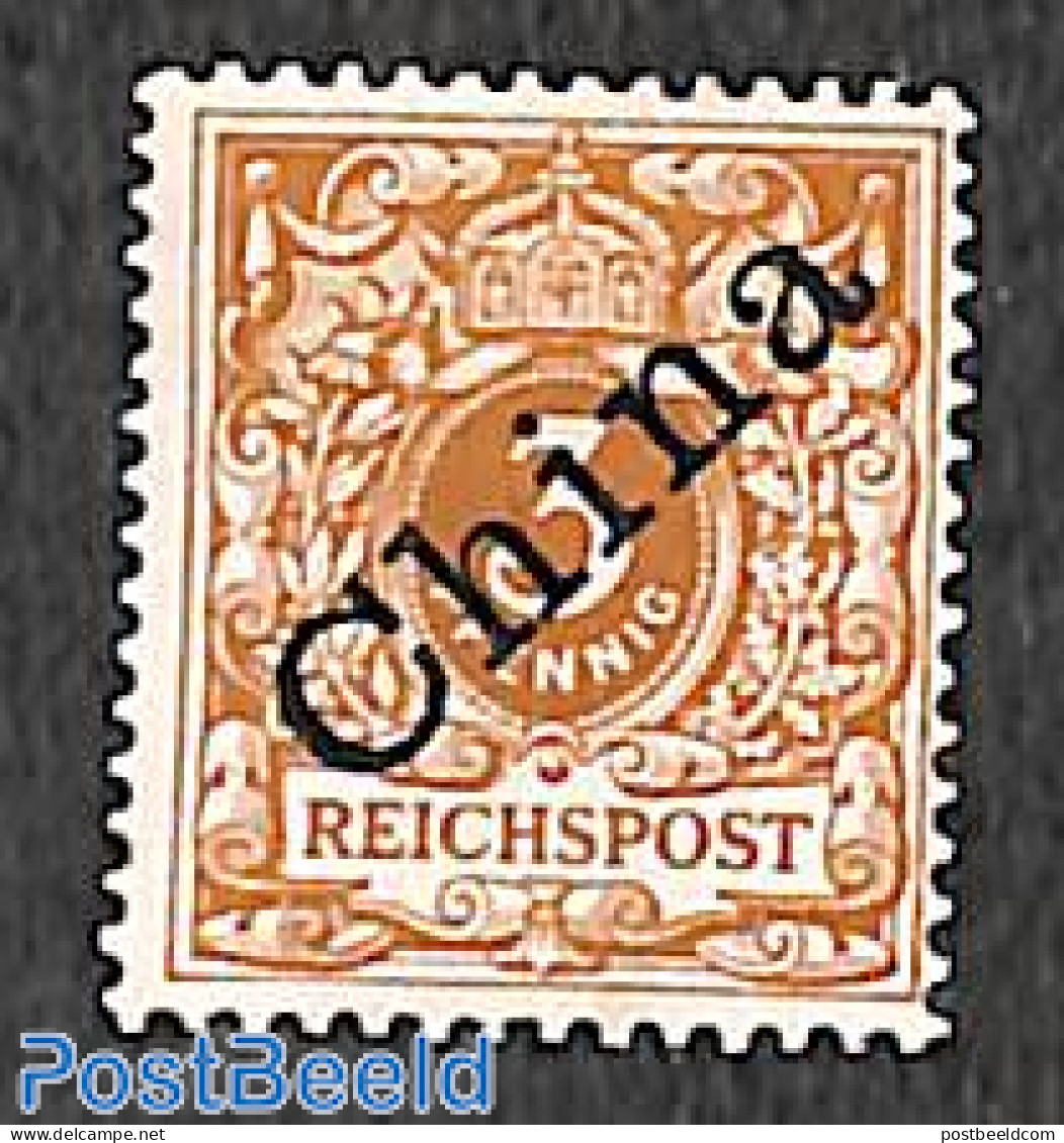 China (before 1949) 1898 German Post, 3pf, Stamp Out Of Set, Unused (hinged) - Otros & Sin Clasificación