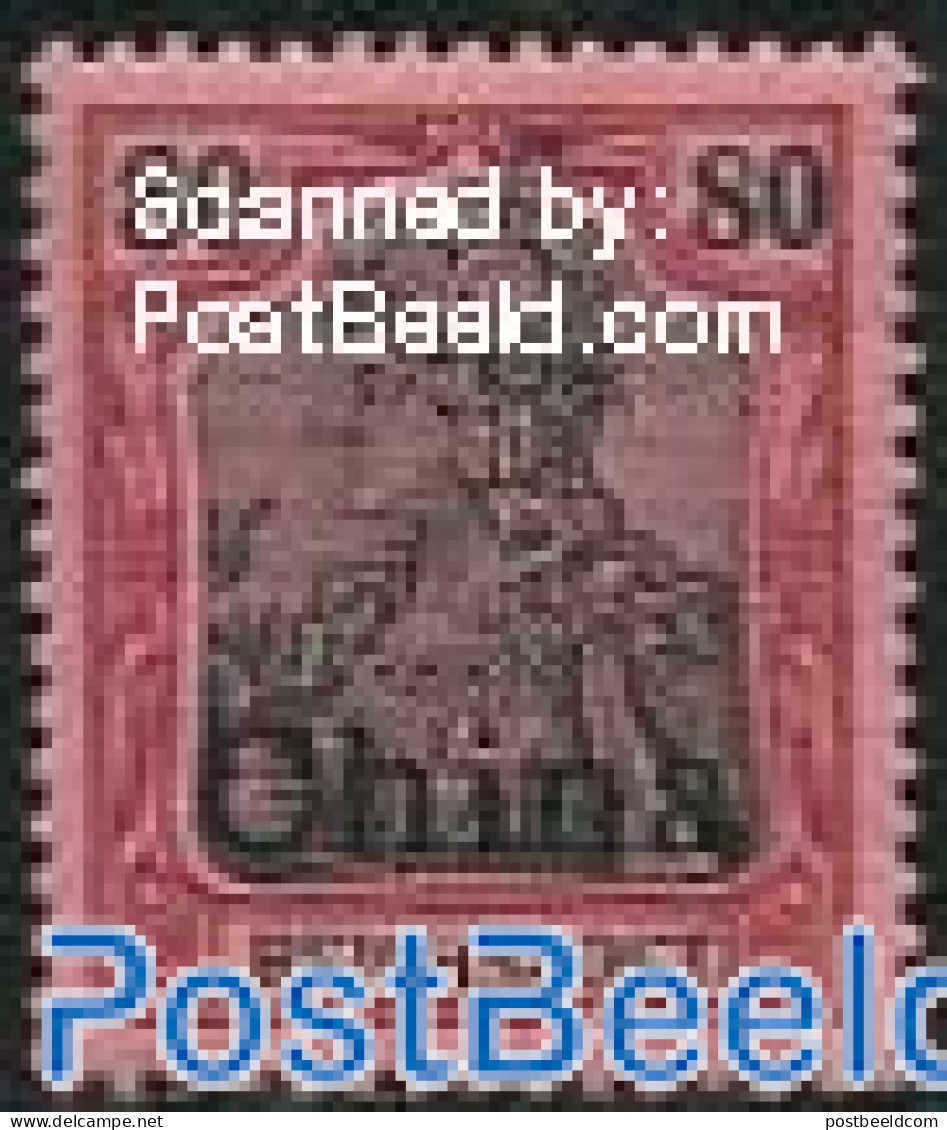 China (before 1949) 1901 German Post, 80pf, Stamp Out Of Set, Unused (hinged) - Autres & Non Classés