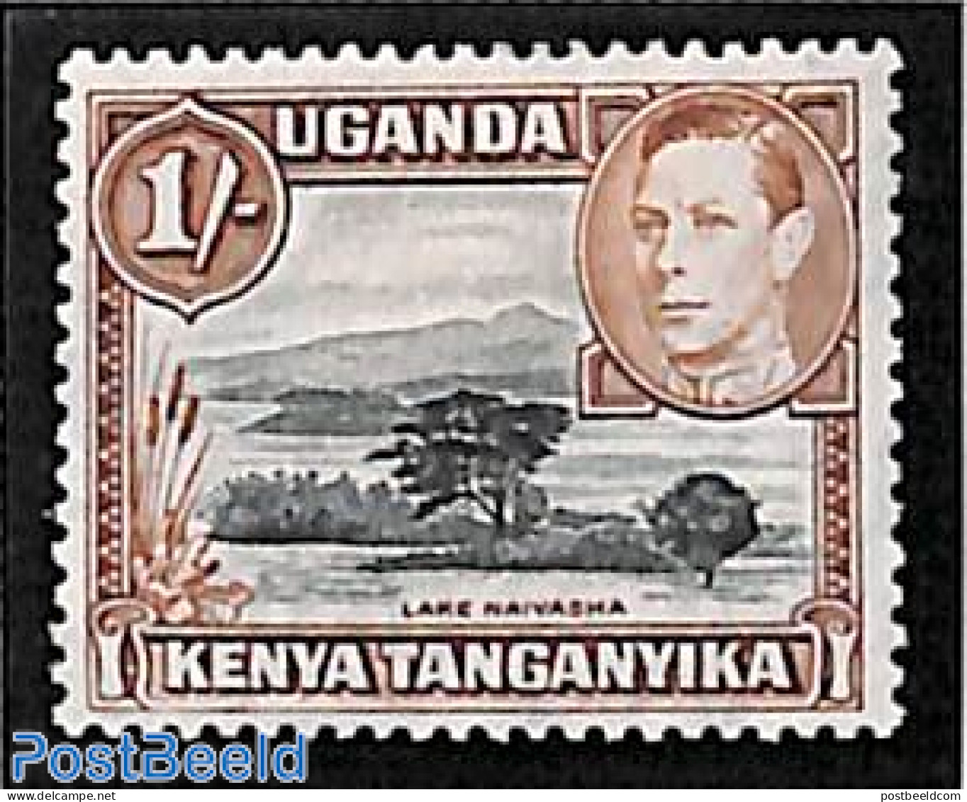 East Africa 1938 1Sh, Perf. 13:12.5, Stamp Out Of Set, Mint NH, Nature - Trees & Forests - Rotary, Lions Club
